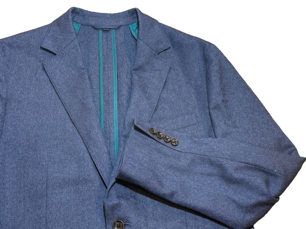 Bonobos Standard Fit Blazer Mens 40R Blue Wool Italian Unstructured Angelico